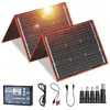 200W Kit Panneau solaire pliable portable monocristallin avec 2 ports USB Pour Plein air A16