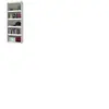 BRV Bibliothèque Bookcase Blanc 6 Niches Largeur 70 cm - L 70.5 x l 33...