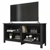 CAEMMUM Meuble TV 65 Pouces Maxi Noir 4 Niches - L 148 x l 38.5 x H 69.5 cm