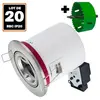 Europalamp - 20 Support Spot bbc RT2012 IP20 Orientable Alu brossé avec