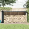 VIDAXL Abri de stockage à - bois Acier galvanisé 330x92x153 Abri de st...