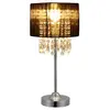 LUX.PRO Tafellamp Bellevue met kristallen 55xØ20 zwart en chroom E14