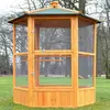 Volière Cage à oiseaux en bois de haute qualité 6 coins 160x123cm  Mod...