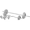 GORILLA SPORTS Kit d'haltères de 105,5kg barre longue de 170cm, barre curl de 120cm et deux barres courtes avec stop disques inclus