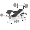 Gorilla Sports Universele Halterbank + 108 kg Halterset - Gietijzer