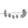 GORILLA SPORTS Set d'haltères avec disques à poignées + barre longue + barre curl 105,5 Kg