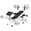 GORILLA SPORTS Banc de musculation universel GS005 + set d'haltÃ¨res chromÃ©s de 108 KG