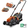 FUXTEC grasmaaier accu 40V (2x 20V) - set met batterij (2x 2Ah) en lader (2.4A dubbellader)