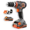 Perceuse-visseuse à percussion sans fil 20V Fuxtec FX-E1SBS20 - Set avec 2 batteries 2Ah et chargeur 1A
