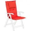 BELIANI Coussin en tissu rouge clair pour chaise de jardin TOSCANA