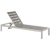 Beliani - Transat de jardin en aluminium et bois composite gris NARDO