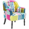 Beliani - Fauteuil patchwork en tissu multicolore MANDAL