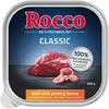 9x300g Rocco Classic en barquettes boeuf, coeurs de volaille - Pâtée p...