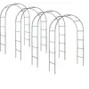 TECTAKE Lot de 4 Arches de jardin pour Plantes Grimpantes et Rosiers - 240 x 40 cm x 140 cm - en Acier - Vert