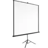 TECTAKE Toile Ecran de Projection pour Vidéo Projecteur avec 1 Trépied Réglable 187 cm x 90 cm x 243 cm - Blanc
