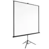 TECTAKE Toile Ecran de Projection pour Vidéo Projecteur avec 1 Trépied Réglable 212 cm x 90 cm x 260 cm - Blanc