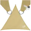 TECTAKE Voile d'ombrage triangulaire, beige