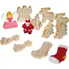 Eduplay 12 houten Kerstfiguurtjes 6 x 5 x 0.8 cm