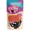 16x 125g Lucky Lou Adult volaille & canard nourriture pour chat humide