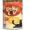6x 400g Lucky Lou Lifestage adulte nourriture pour chat humide
