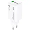 MediaRange Steckdosenladegerät (65 W), Chargeur USB, Blanc
