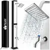 Douche solaire 40 litres Noir/Argent Housse de protection incluse Douche de jardin solaire Douche de jardin chaude - Tillvex
