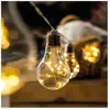 ESOTEC Guirlande solaire 10 ampoules à filament de 10 leds blanc chaud