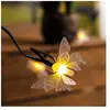 esotec Guirlande lumineuse solaire décorative avec papillons 102183