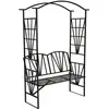 TECTAKE Arche de jardin avec banc intégré