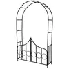 TECTAKE Arche de jardin avec portail