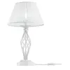 Grace Lampe de table blanche avec or et cristal, 1 lumière, E14