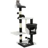 lionto Arbre à Chat Arbre à Grimper griffoir pour Chat Hauteur 112 cm, Noir/Blanc