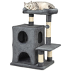 Lionto Arbre à chat 80cm gris foncé chat