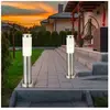 ETC-SHOP 2 x lampadaires acier inoxydable polycarbonate éclairage jard...