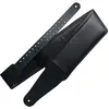 Richter 2061 Black Strapzilla V Guitar Strap Gevoerde leren gitaarband