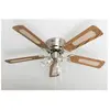 Pepeo - Ventilateur de plafond Kisa Deluxe bn Chêne / Noyer avec éclairage