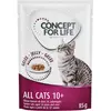 12x85g All Cats 10+ en gelée Concept for Life - Pâtée pour chat
