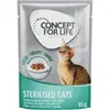 12x85g Sterilised Cats en sauce Concept for Life - Pâtée pour chat