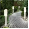 ETC-SHOP Ensemble de 4 lampes d'extérieur sur pied en acier inoxydable...
