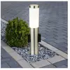 ETC-SHOP Lampe de jardin sur pied en acier inoxydable led 7 watts IP44 2x prises de distribution d'alimentation