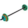 GORILLA SPORTS Barre légère aerobic de 130cm + 17,5kg des poids en caoutchouc grip
