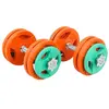 GORILLA SPORTS Set d'haltères courts de 30 KG avec poids à revêtement caoutchouc dotés de poignées + vis de serrage