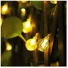 SALCAR boule solaire chaîne lumineuse LED 5m, 20 boules de cristal LED...