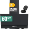 Heinrich´s Heinrich's HDU7622 - Afzuigkap - 60cm - zwart - 300m3 - Sch...