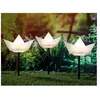 SPETEBO Tige de Jardin Solaire "Bateau en Papier" - Set de 3 - Éclaira...