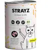 6x 400g STRAYZ BIO boîte canard bio & patate douce nourriture pour chat humide