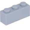 LEGO 1x3 Bricks Light Grey - 100 pièces - Briques gris bleuté clair 36...