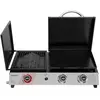 Barbecue Gaz Portable-Royal Gourmet-3 en 1 Plancha et Grille en Émaill...