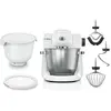 Bosch Hausgeräte Serie 6 Stand Mixer, Robot ménager, Blanc, Argent