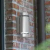 LUTEC Focus Wandlamp voor buiten - Up & Down - 2xGU10 - IP44 - RVS